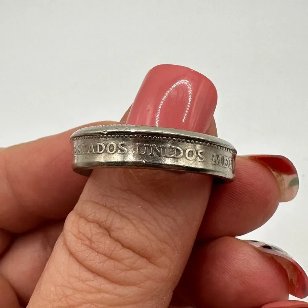 One-of-a-kind, Men's size 12-12.25, Artisan coin wedding band/fashion ring!‎